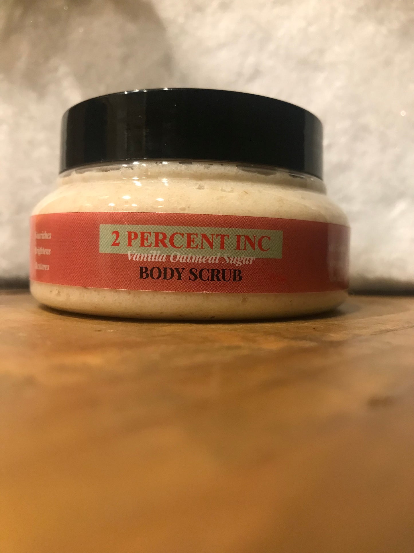 2 Percent All Natural Vanilla Oatmeal Sugar Scrub (5oz)