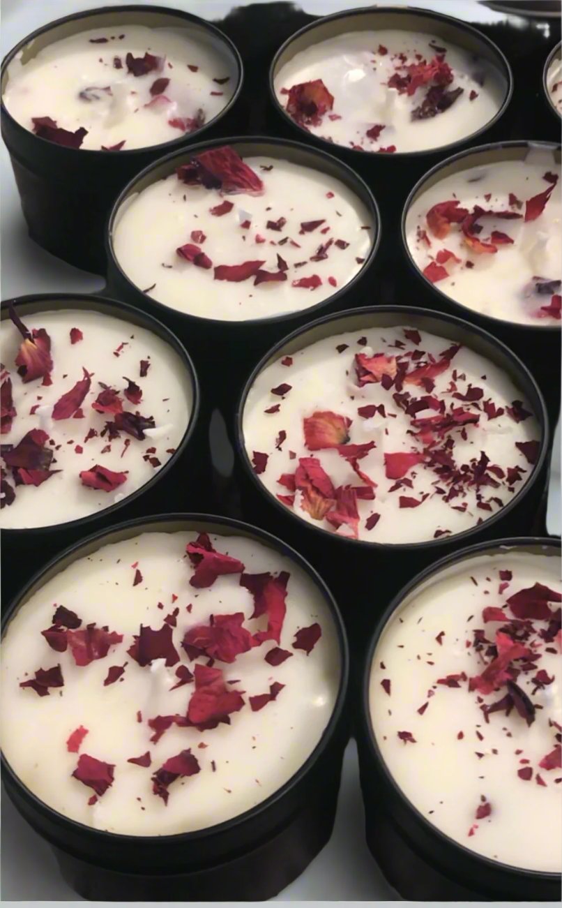 2 Percent All Natural Vanilla Rose Coconut Soy Wax Candle 4oz (113g)