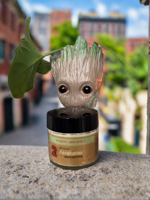 2 Percent All Natural Eucalyptus Body Butter for Men 2oz (Sm)