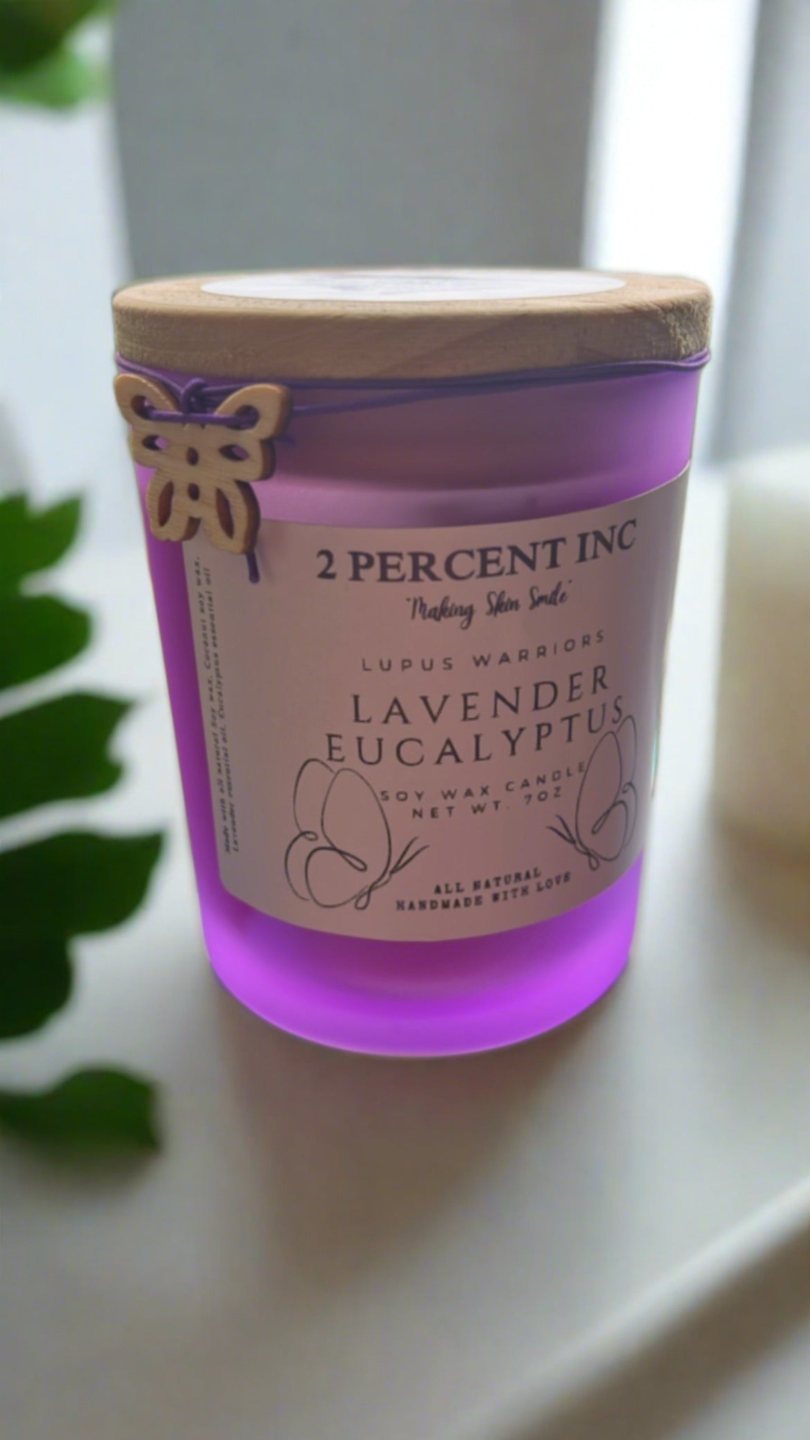 2 Percent All Natural "Lupus Warriors" Candle (7oz)